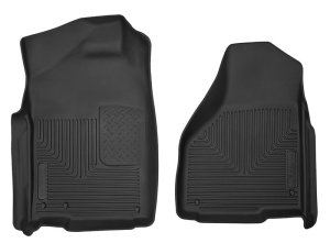 Ram 1500 Quad Cab Floor Mats - Front - Husky Liners - X-Act Contour - Black - `09-`14